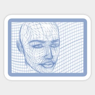 wireframe face Sticker